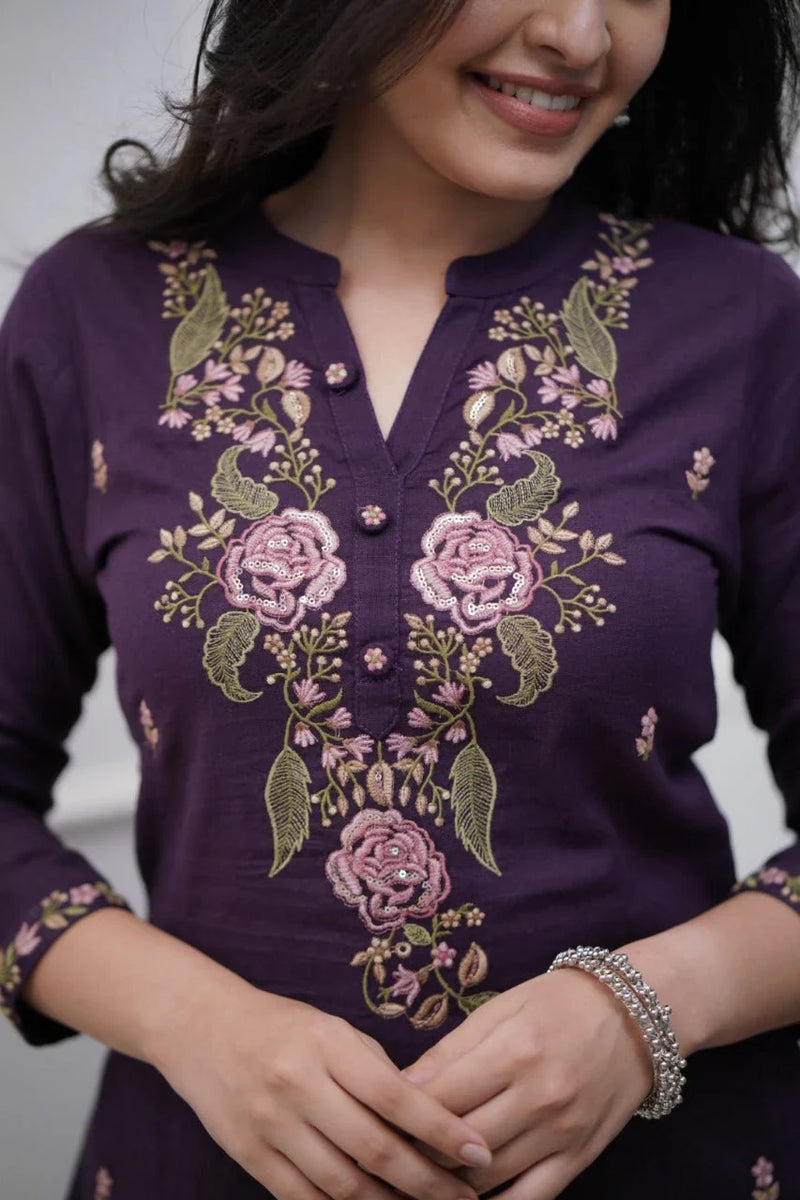 Biba  Beautiful Pure Cotton Super Dying Embroidery Suit