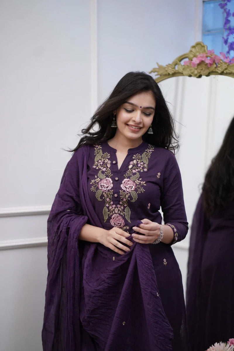 Biba  Beautiful Pure Cotton Super Dying Embroidery Suit